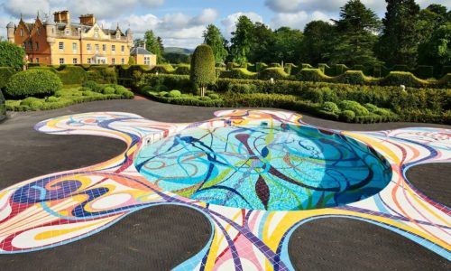colourful pool at a sculpture park